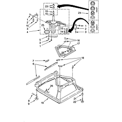 110258424 Automatic Washer Machine base Parts diagram