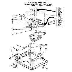 1109219551 Automatic Washer Machine base Parts diagram