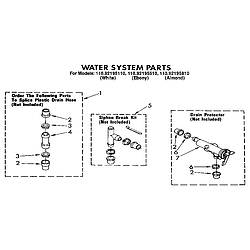 1109219551 Automatic Washer Water system Parts diagram