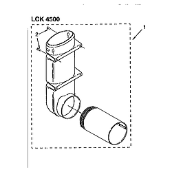 110985751 Washer/Dryer Exhaust deflector kit (complete) Parts diagram