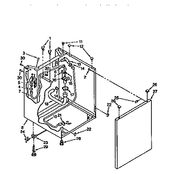 110985751 Washer/Dryer Washer cabinet Parts diagram