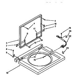 110985751 Washer/Dryer Washer top & lid Parts diagram