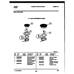 3039910003 Range - Gas Burner Parts diagram