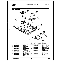 3039910003 Range - Gas Cooktop Parts diagram