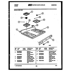 3039912303 Range - Gas Cooktop Parts diagram