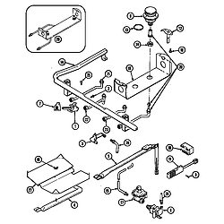 3468VVV Range Gas controls Parts diagram