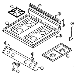 3468VVV Range Top assembly Parts diagram