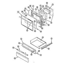 34JA3TKXWON Range Doors Parts diagram