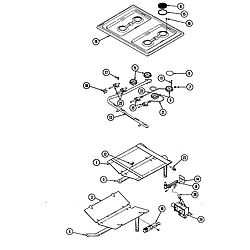 34JN3TKXW Range Burners Parts diagram