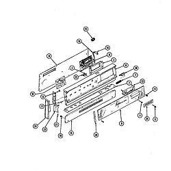 34JN3TKXW Range Control panel Parts diagram