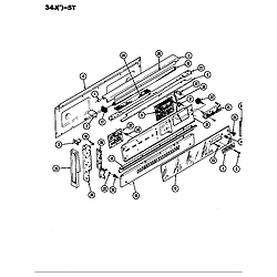 34JN5TKVW Range Control panel Parts diagram