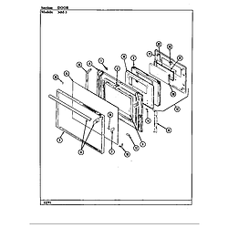 34MA3TKXW Range Door Parts diagram