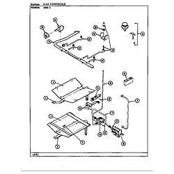 34MN3TKXWON Range Gas controls Parts diagram