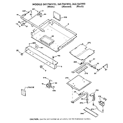 362736189 Gas Range Burner section Parts diagram