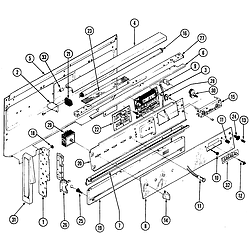 38HK6TXW Range Control panel Parts diagram