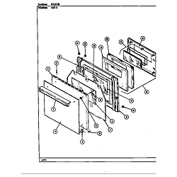 54FN5TKVW Range Door (54f-5tkxw) (54f-5tkxw) Parts diagram