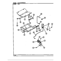 54FN5TKVW Range Gas controls (54f-5tkxw) (54f-5tkxw) Parts diagram