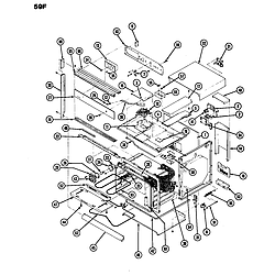 59F5TXW Range Control panel/body Parts diagram