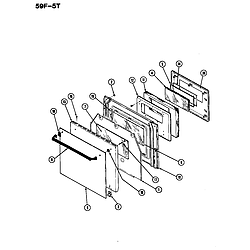 59FN5TVW Range Door Parts diagram