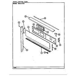 59GN5TVW Range Control panel (with tv) (59gn-5tvw) Parts diagram