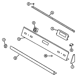 62946975 Range Control panel (series 12) Parts diagram