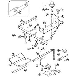 6498VTA Gas Range Gas controls Parts diagram