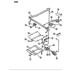 64HN4TKVWEV Range Gas controls Parts diagram