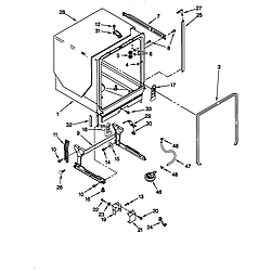 66515982990 Dishwasher Tub and frame Parts diagram