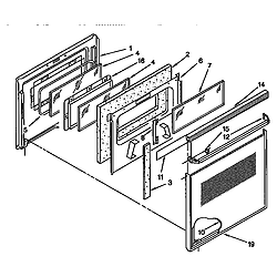6654493392 Microwave Electric oven door Parts diagram