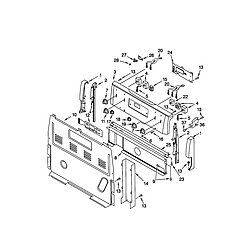 66595812000 Electric Range Control panel Parts diagram