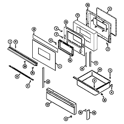6898XRB Range Door/drawer Parts diagram