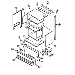 7858XVW Range Body (upper) Parts diagram