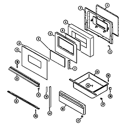7858XVW Range Door/drawer (ser. pre. 11) Parts diagram