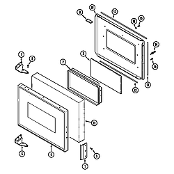 7858XVW Range Door (upper) Parts diagram