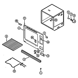 7858XVW Range Oven (upper) Parts diagram