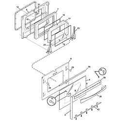 79046802992 Elite Electric Slide-In Range Door Parts diagram