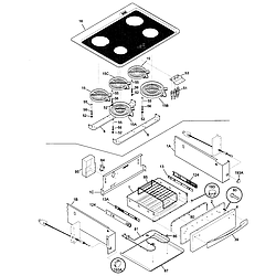 79046803991 Elite Electric Slide-In Range Top/drawer Parts diagram