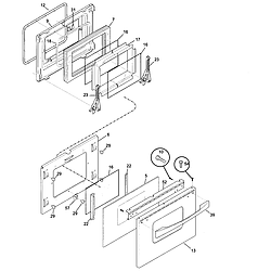 79046803992 Elite Electric Slide-In Range Door Parts diagram