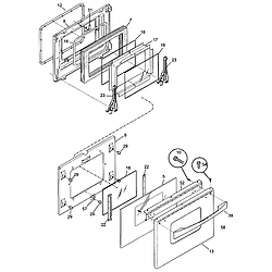 79046803993 Elite Electric Slide-In Range Door Parts diagram