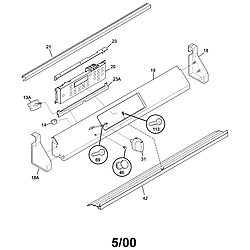 79046812991 Elite Dual Fuel Slide-In Range Backguard Parts diagram