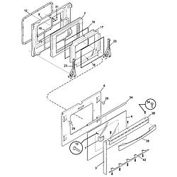 79046812991 Elite Dual Fuel Slide-In Range Door Parts diagram