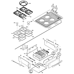 79046812991 Elite Dual Fuel Slide-In Range Top/drawer Parts diagram