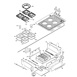 79046813991 Elite Dual Fuel Slide-In Range Top/drawer Parts diagram