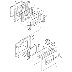 79046813992 Elite Dual Fuel Slide-In Range Door Parts diagram