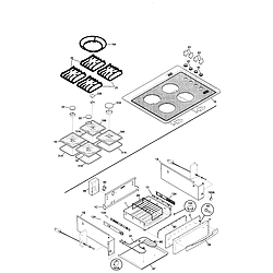 79046819992 Elite Dual Fuel Slide-In Range Top/drawer Parts diagram