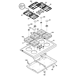 79074403995 Dual Fuel Range Top Parts diagram