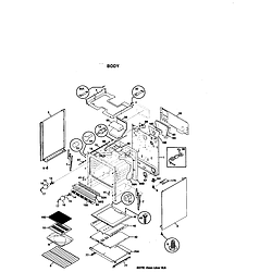 79075902990 Gas Range Body Parts diagram