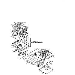 79075902990 Gas Range Top/drawer Parts diagram