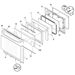 790926813 Electric Range Door Parts diagram