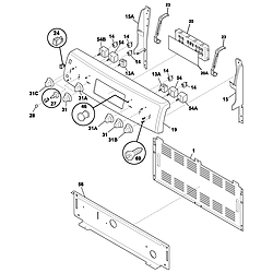 79095882301 Electric Range Backguard Parts diagram